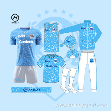 Custom Sublimation Soccer Wear Kits Team Training Breathable Short Sleeve Football Uniforms Club Shirt Adult Set Soccer Jersey